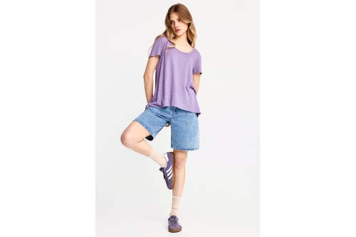 Funky Buddha The Basics Collection T-Shirt Γυναικείο (FBL013-107-04-DUSTY-LAVENDER)