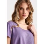 Funky Buddha The Basics Collection T-Shirt Γυναικείο (FBL013-107-04-DUSTY-LAVENDER)