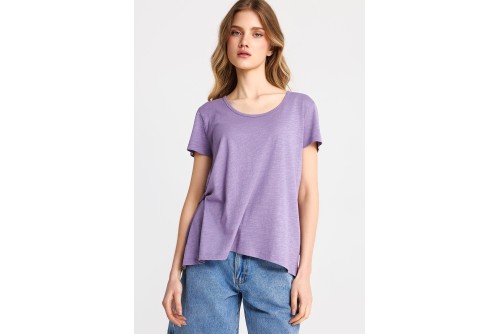 Funky Buddha The Basics Collection T-Shirt Γυναικείο (FBL013-107-04-DUSTY-LAVENDER)
