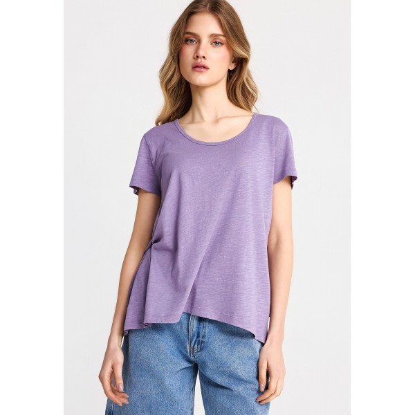 Funky Buddha The Basics Collection T-Shirt Γυναικείο (FBL013-107-04-DUSTY-LAVENDER)