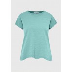 Funky Buddha The Basics Collection Γυναικείο Κοντομάνικο T-Shirt Βεραμάν