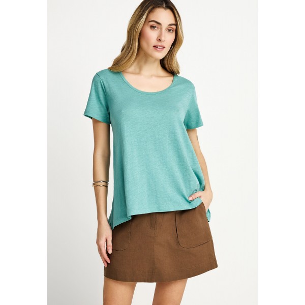 Funky Buddha The Basics Collection T-Shirt Γυναικείο (FBL013-107-04-GREEN-LAKE)