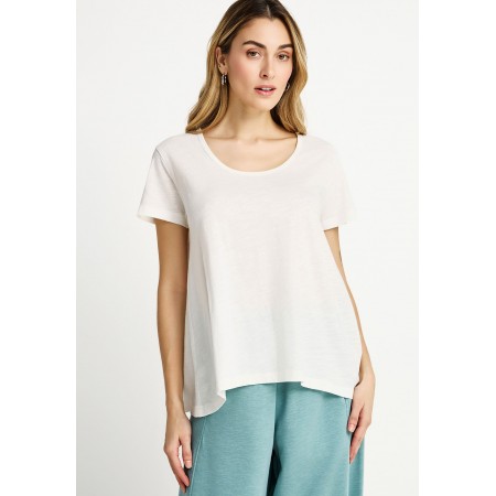 Funky Buddha The Basics Collection Γυναικείο Κοντομάνικο T-Shirt Λευκό