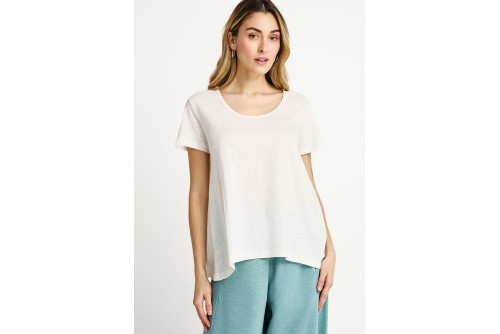 Funky Buddha The Basics Collection T-Shirt Γυναικείο (FBL013-107-04-OFF-WHITE)