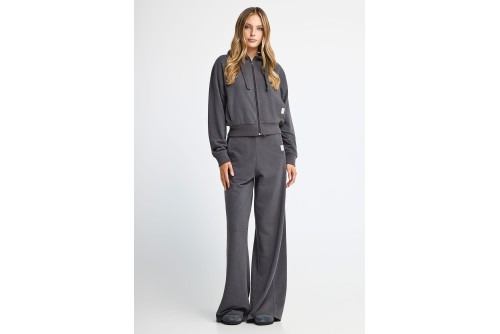 Funky Buddha Flare Fit Παντελόνι Φόρμας Γυναικείο (FBL013-108-02-ANTHRACITE)