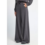 Funky Buddha Flare Fit Γυναικείο Παντελόνι Φόρμας Ανθρακί