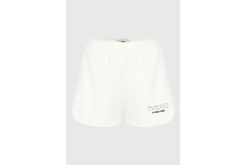 Funky Buddha Printed Logo Σορτς Αθλητικό Γυναικείο (FBL013-108-03-OFF-WHITE)