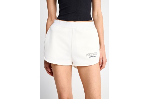 Funky Buddha Printed Logo Σορτς Αθλητικό Γυναικείο (FBL013-108-03-OFF-WHITE)