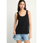 Funky Buddha Γυναικεία Μπλούζα Με Κοντό Μανίκι (FBL013-108-04-BLACK)