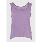 Funky Buddha Γυναικεία Μπλούζα Με Κοντό Μανίκι (FBL013-108-04-DUSTY-LAVENDER)