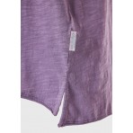 Funky Buddha Γυναικεία Μπλούζα Με Κοντό Μανίκι (FBL013-108-04-DUSTY-LAVENDER)