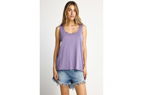 Funky Buddha Cotton Μπλούζα Αμάνικη Γυναικεία (FBL013-108-04-DUSTY-LAVENDER)