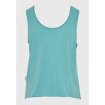 Funky Buddha Γυναικεία Μπλούζα Με Κοντό Μανίκι (FBL013-108-04-GREEN-LAKE)