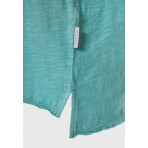 Funky Buddha Γυναικεία Μπλούζα Με Κοντό Μανίκι (FBL013-108-04-GREEN-LAKE)