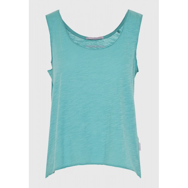 Funky Buddha Cotton Μπλούζα Αμάνικη Γυναικεία (FBL013-108-04-GREEN-LAKE)