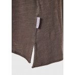 Funky Buddha Γυναικεία Μπλούζα Με Κοντό Μανίκι (FBL013-108-04-MOON-MIST)