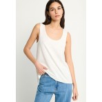 Funky Buddha Γυναικεία Μπλούζα Με Κοντό Μανίκι (FBL013-108-04-OFF-WHITE)