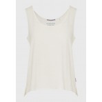 Funky Buddha Γυναικεία Μπλούζα Με Κοντό Μανίκι (FBL013-108-04-OFF-WHITE)