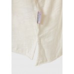 Funky Buddha Γυναικεία Μπλούζα Με Κοντό Μανίκι (FBL013-108-04-OFF-WHITE)