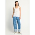 Funky Buddha Γυναικεία Μπλούζα Με Κοντό Μανίκι (FBL013-108-04-OFF-WHITE)