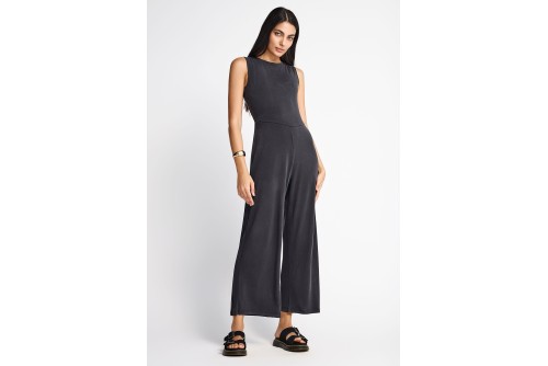 Funky Buddha Open Back Ολόσωμη Φόρμα Γυναικεία (FBL013-109-12-BLACK)