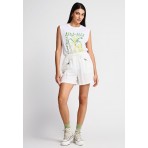 Funky Buddha Linen Blend Γυναικείο Σορτς Λευκό