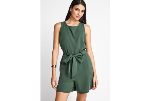 Funky Buddha Lyocell Ολόσωμο Σορτς Γυναικείο (FBL013-110-12-BISTROT-GREEN)