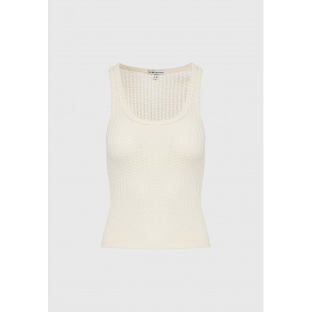 Funky Buddha Γυναικεία Αμάνικη Μπλούζα Εκρού