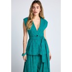 Funky Buddha Γυναικείο Γιλέκο (FBL013-111-01-POOL-GREEN)