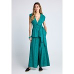 Funky Buddha Γυναικείο Γιλέκο (FBL013-111-01-POOL-GREEN)