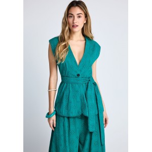 Funky Buddha Γυναικείο Γιλέκο (FBL013-111-01-POOL-GREEN)