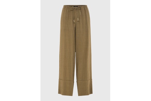 Funky Buddha Striped Παντελόνα Γυναικεία (FBL013-111-02-DUSTY-OLIVE)
