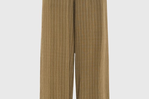 Funky Buddha Striped Παντελόνα Γυναικεία (FBL013-111-02-DUSTY-OLIVE)