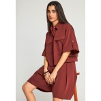 Funky Buddha Γυναικείο Σορτς Κεραμιδί