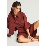 Funky Buddha Γυναικείο Σορτς Κεραμιδί