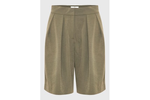 Funky Buddha Βερμούδα Casual Με Πιέτες Γυναικεία (FBL013-111-03-KHAKI)