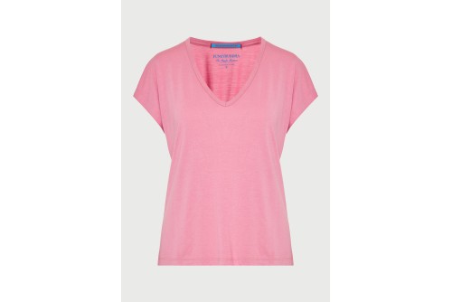 Funky Buddha The Basics Collection V-Neck T-Shirt Γυναικείο (FBL013-111-04-CASHMERE-ROSE)