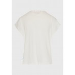 Funky Buddha Γυναικεία Κοντομάνικη Μπλούζα Λευκή