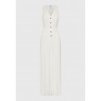 Funky Buddha Γυναικεία Ολόσωμη Φόρμα-Σορτς (FBL013-111-12-OFF-WHITE)