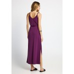 Funky Buddha Γυναικείο Φόρεμα Maxi Βιολετί