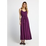 Funky Buddha Γυναικείο Φόρεμα Maxi Βιολετί