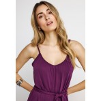 Funky Buddha Γυναικείο Φόρεμα Maxi Βιολετί