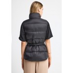 Funky Buddha Γυναικείο Αμάνικο Μπουφάν Μαύρο