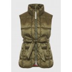 Funky Buddha Γυναικείο Αμάνικο Μπουφάν Χακί