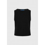 Funky Buddha Γυναικεία Αμάνικη Μπλούζα Μαύρη