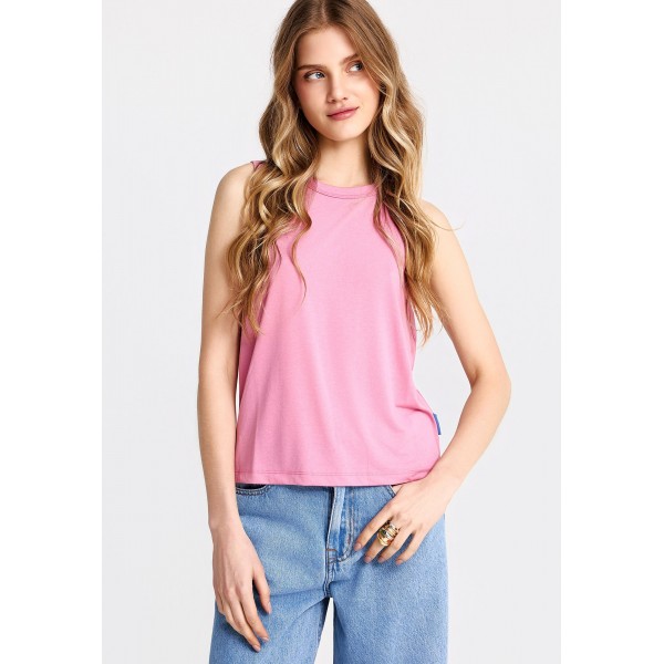 Funky Buddha The Basics Collection Viscose Μπλούζα Αμάνικη Γυναικεία (FBL013-112-04-CASHMERE-ROSE)