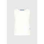 Funky Buddha Γυναικεία Αμάνικη Μπλούζα Εκρού