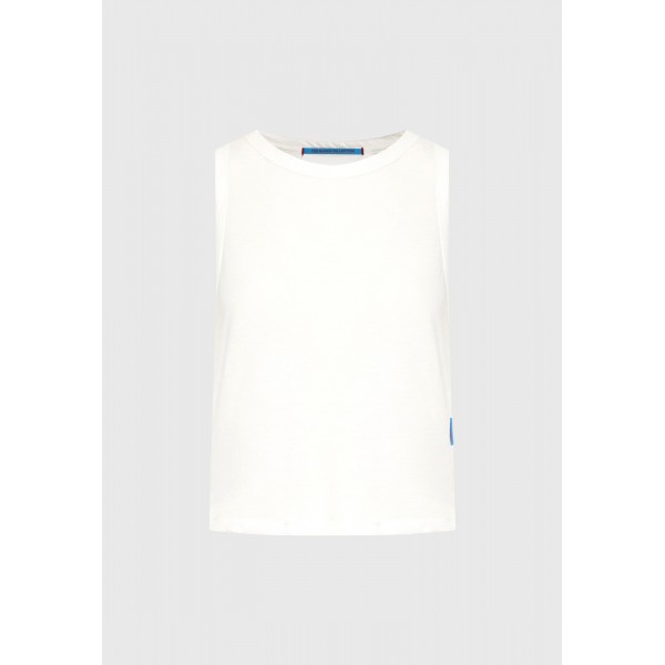 Funky Buddha The Basics Collection Viscose Μπλούζα Αμάνικη Γυναικεία (FBL013-112-04-OFF-WHITE)
