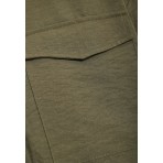 Funky Buddha Γυναικείο Κοντομάνικο Πουκάμισο Χακί