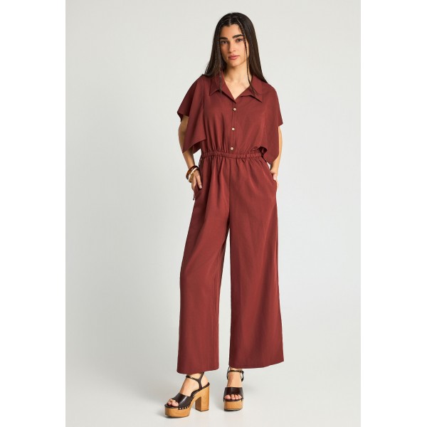 Funky Buddha Ολόσωμη Φόρμα Γυναικεία (FBL013-113-12-HENNA-BROWN)